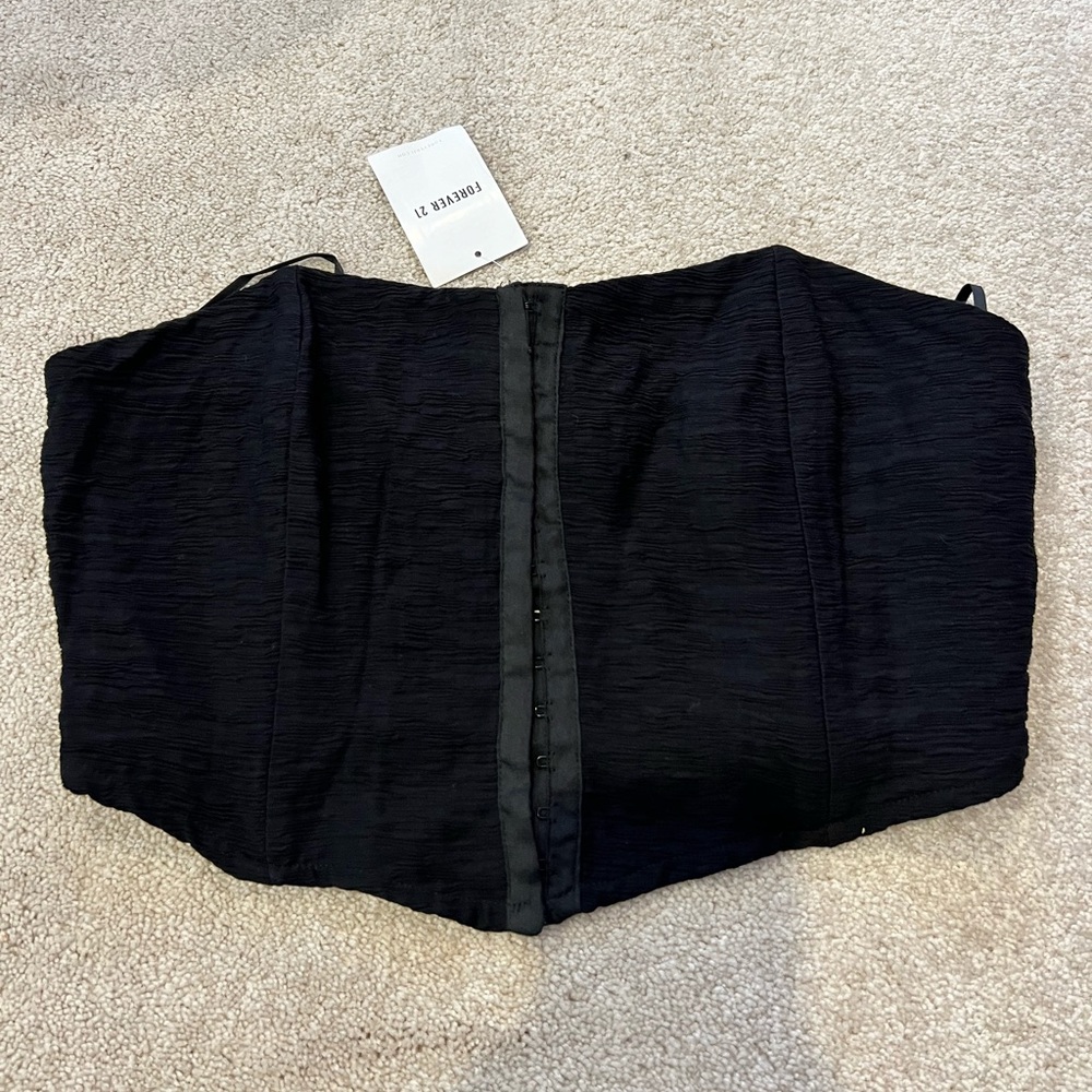 Forever 21 black strapless corset Size Medium